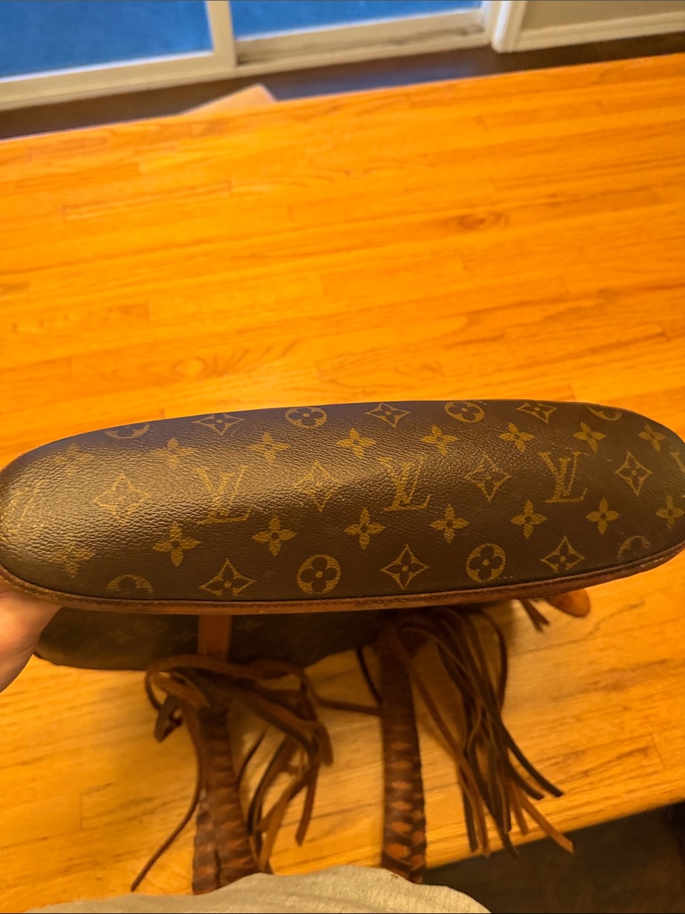 Louis Vuitton Brown Monogram Leather Fringe Tote - Picture 6 of 6